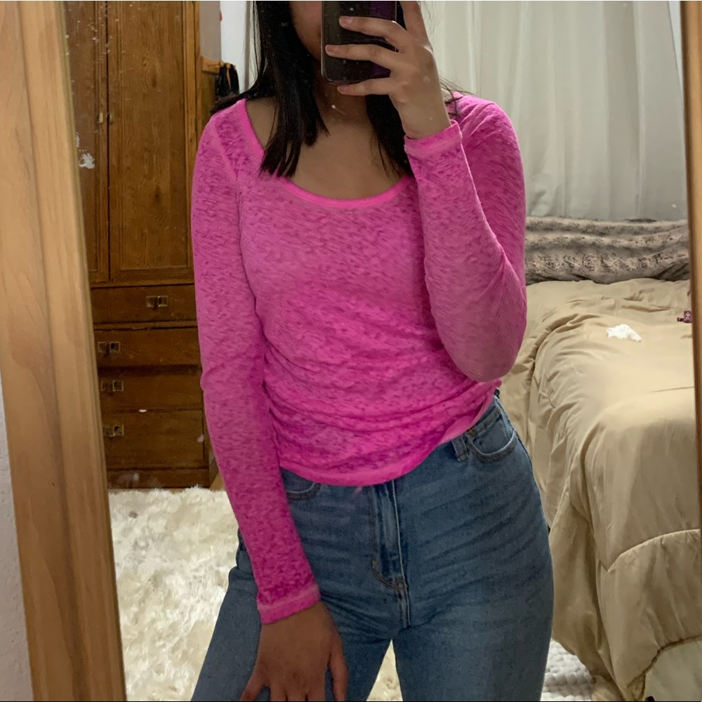American Eagle Pink long sleeve top